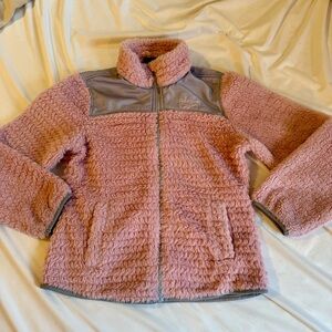 Reebok Fleece Jacket Youth Girls Size M
10/12 Light Pink Mauve & Gray Zip Up